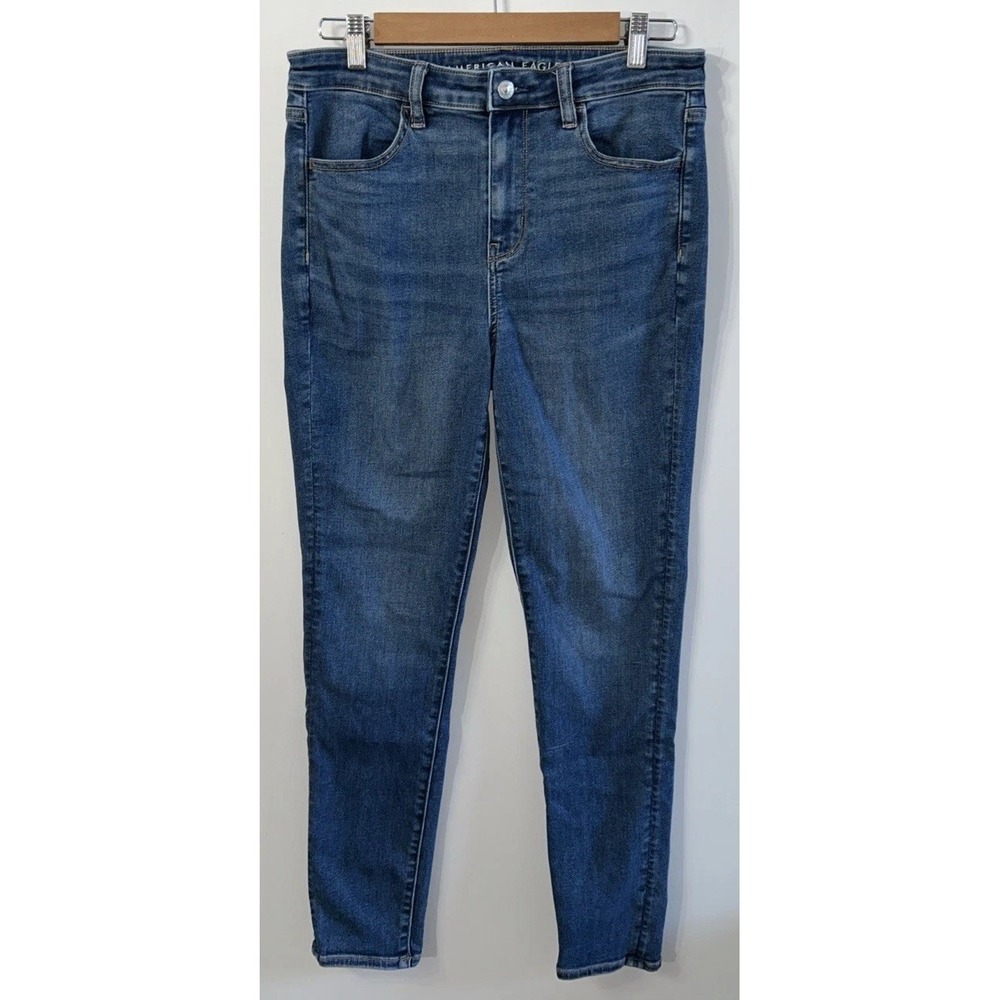 Women's American Eagle Next Level Stretch Hi Rise Jegging Jeans Sz 12 No Pilling